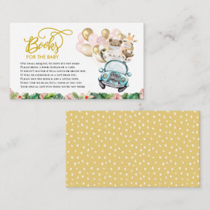 Baby shower Book Enclosure Card   Safari Informatiekaartje