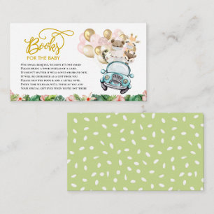Baby shower Book Enclosure Card   Safari Informatiekaartje