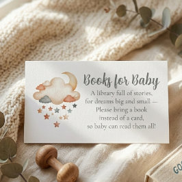 Baby Shower Book Request - Dreamy Stars Informatiekaartje
