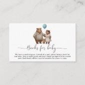 Baby Shower Book Request  for Boy Blue Balloon  Informatiekaartje (Voorkant)