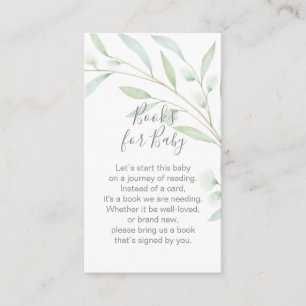 Baby shower Book Request Greenery Foliage Informatiekaartje