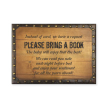 Baby shower Book Request Insert