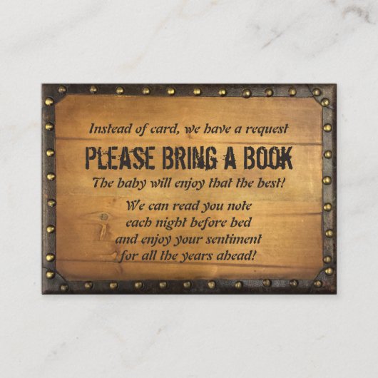  Baby shower Book Request Insert Informatiekaartje (Voorkant)