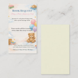 Baby Shower Book Request | Library Card Keepsake Informatiekaartje