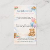 Baby Shower Book Request | Library Card Keepsake Informatiekaartje (Voorkant)