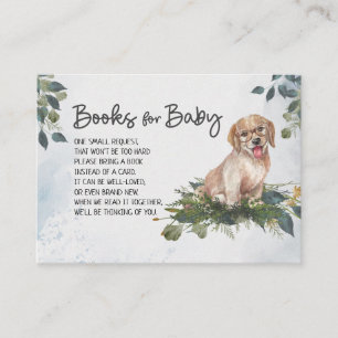 Baby shower Book Request Puppy Informatiekaartje