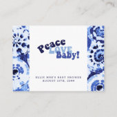 Baby shower Book Request Tie Dye Blue Shibori Informatiekaartje (Achterkant)