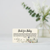 Baby shower Book Request Wildflower Collectie Informatiekaartje (Staand voorkant)