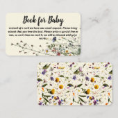 Baby shower Book Request Wildflower Collectie Informatiekaartje (Voorkant / Achterkant)