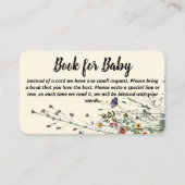 Baby shower Book Request Wildflower Collectie Informatiekaartje (Voorkant)