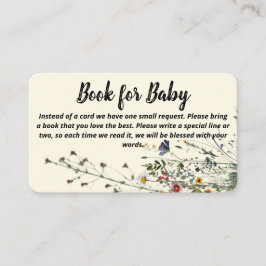 Baby shower Book Request Wildflower Collectie Informatiekaartje