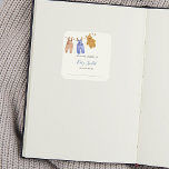 Baby shower Bookplate Blue Boy Vierkante Sticker<br><div class="desc">Baby shower Bookplaat Sticker met waterverf kleding die aan de lijn hangt. Een geweldige toevoeging voor de eerste bibliotheek van de Baby of het gebruik als gepersonaliseerd Dit Boek behoort tot de Zelfklever. Met onze matching kun je een aanvraag voor een boekje indienen</div>