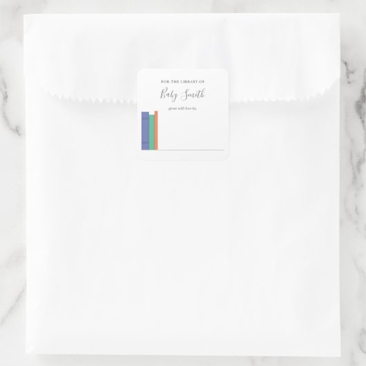 Baby shower Bookplate Sticker (Tas)