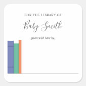 Baby shower Bookplate Sticker (Voorkant)