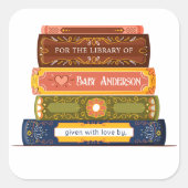 Baby shower Bookplate Sticker (Voorkant)