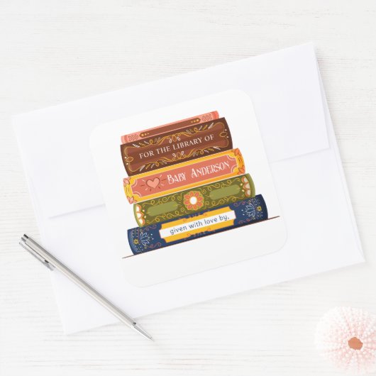 Baby shower Bookplate Sticker (Envelop)