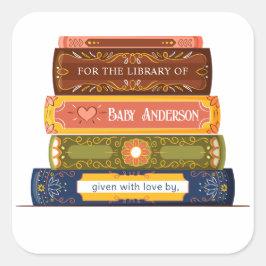 Baby shower Bookplate Sticker