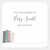Baby shower Bookplate Sticker (Voorkant)
