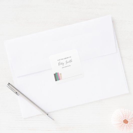 Baby shower Bookplate Sticker (Envelop)
