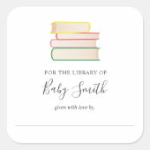Baby shower Bookplate Sticker (Voorkant)