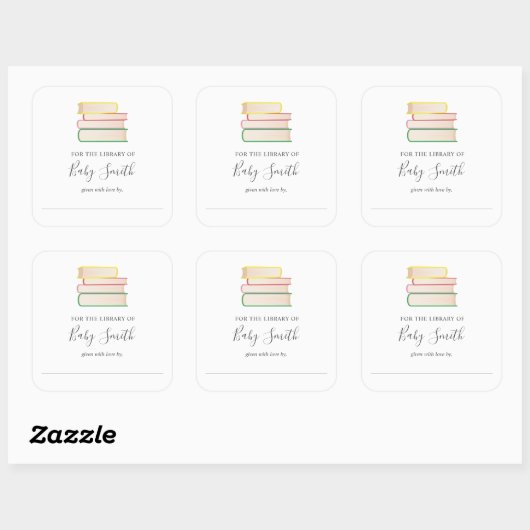 Baby shower Bookplate Sticker (Vel)