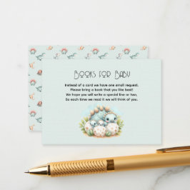 Baby Shower Books for Baby Enclosure Card Dinosaur Informatiekaartje