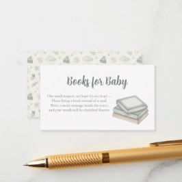 Baby Shower Books for Baby Request Card Informatiekaartje