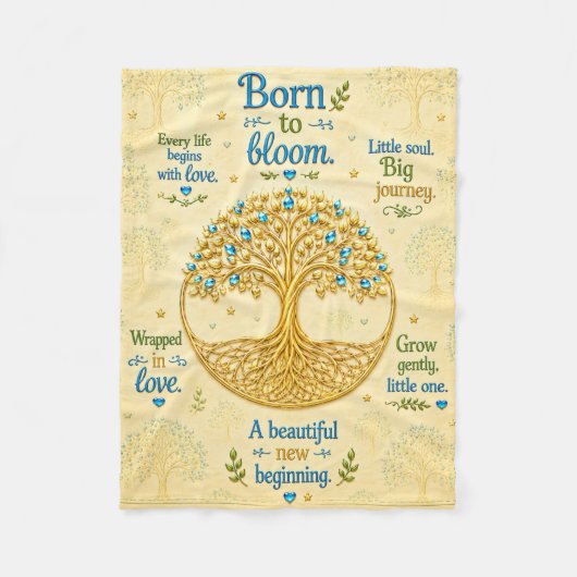 Baby shower boom van het leven fleece deken (Voorkant)