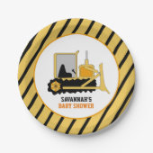 Baby shower Bord bouwBulldozer (Voorkant)