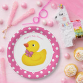 Baby shower Bord gele duck Pink Pink (Feest)