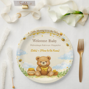 Baby Shower Borden Hunny Beer Thema Papieren Bordje