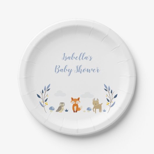 Baby shower Borden Papieren Bordje (Voorkant)