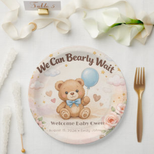 Baby Shower Borden   Thema Beer Ballonnen Papieren Bordje