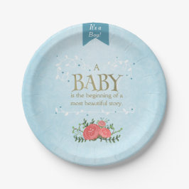Baby shower Borden voor magazinepapier Het is een Papieren Bordje