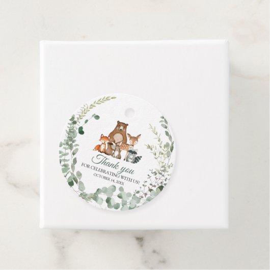 Baby shower bos bedankjes labels (In situ)