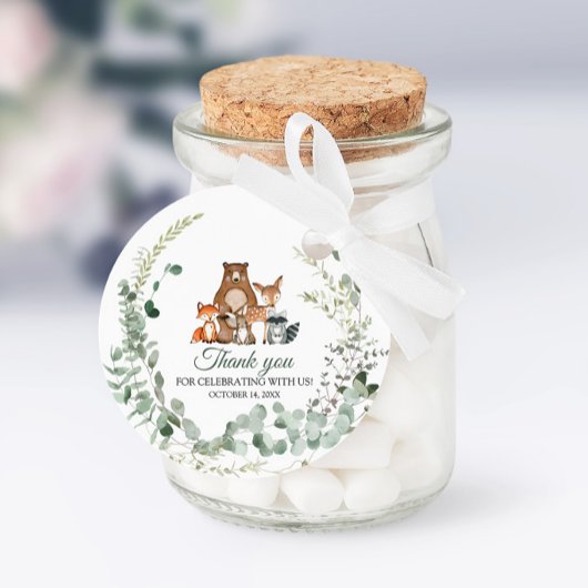 Baby shower bos bedankjes labels