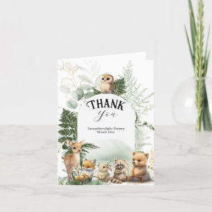 Baby shower bos bos bedankkaart