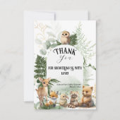 Baby shower bos bos bedankkaart (Voorkant)