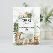 Baby shower bos bos bedankkaart (Staand voorkant)