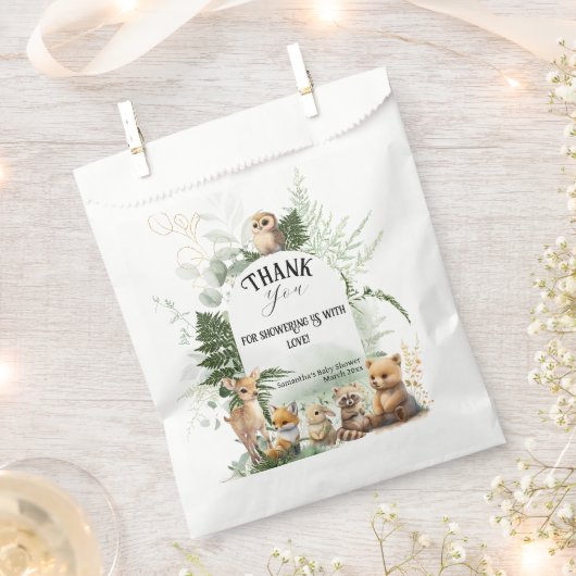 Baby shower bos bos bedankzakje (Geknipt)