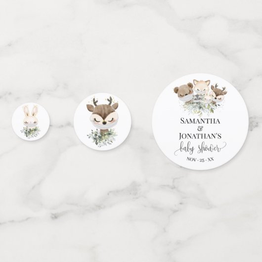 Baby shower bos bos confetti (Achterkanten)