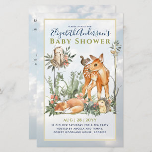 Baby shower bos bos groen wilde dieren