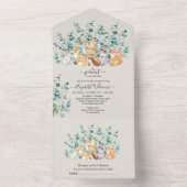 Baby shower bos bos groen wilde dieren all in one uitnodiging (Binnen)