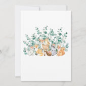 Baby shower bos bos groen wilde dieren kaart (Achterkant)
