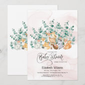 Baby shower bos bos groen wilde dieren kaart (Voorkant / Achterkant)