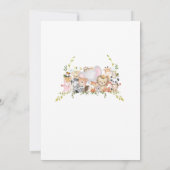 Baby shower bos bos groen wilde dieren kaart (Achterkant)