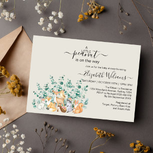 Baby shower bos bos groen wilde dieren kaart