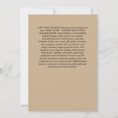 Baby shower bos bos groen wilde dieren kaart (Achterkant)