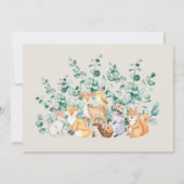 Baby shower bos bos groen wilde dieren kaart (Achterkant)
