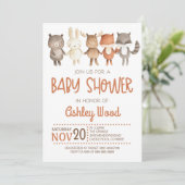 Baby shower bos bos kaart (Staand voorkant)